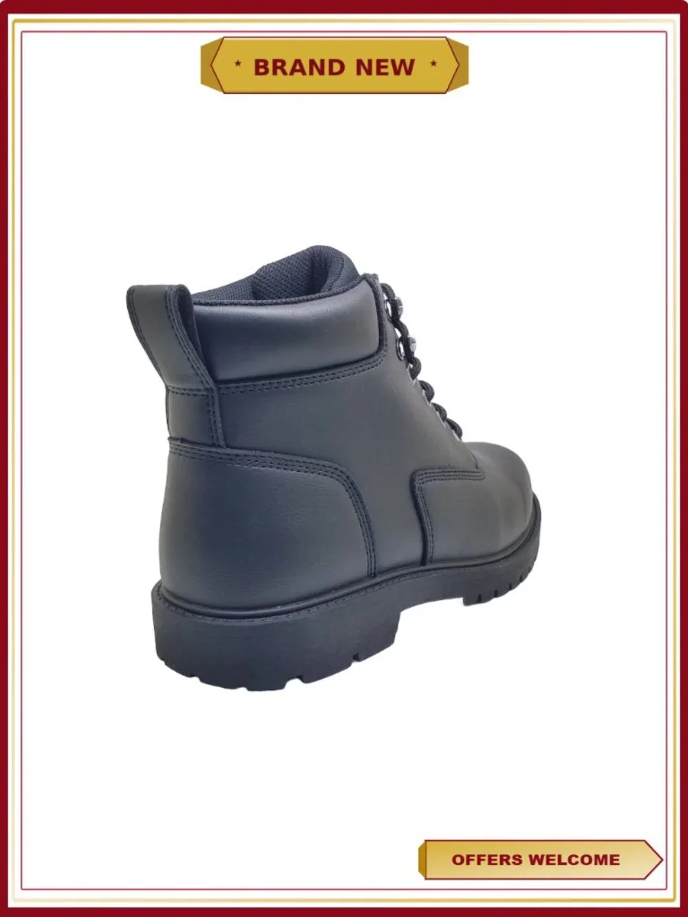 Men's Soft Toe Lace-Up Work Boots - Durable & Comfortable